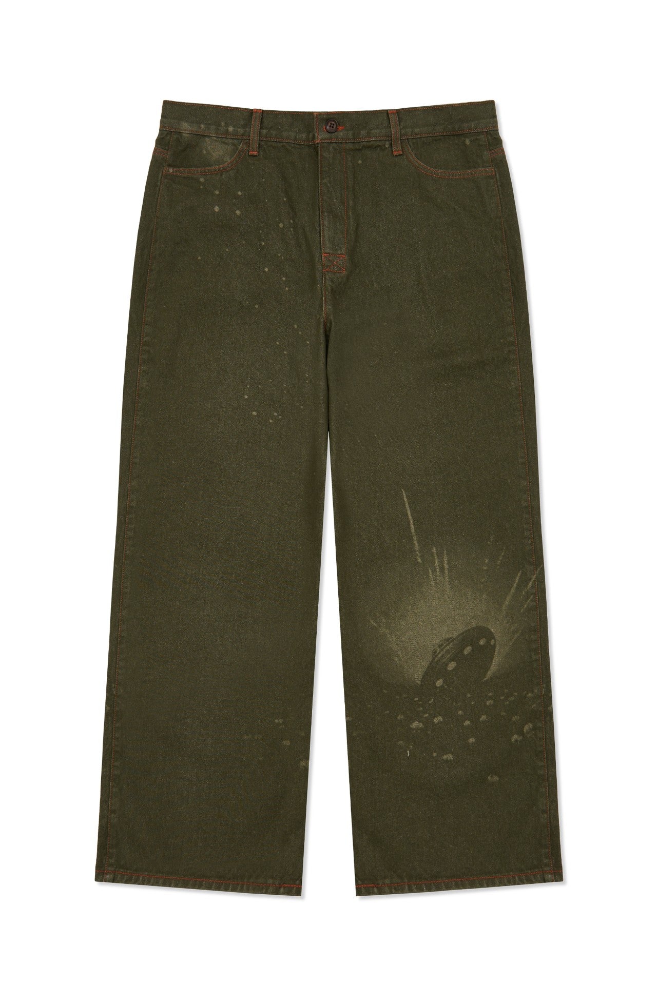 Laser-engraved Strange Landing Pants by IOEDLE featuring unique design details and comfortable fit, shown in this product image.