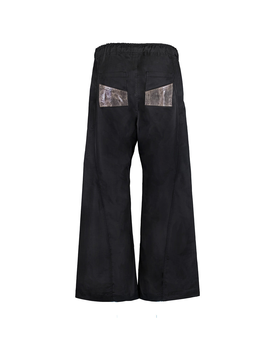 Black solid warp sweat pants by KIMMICK with a relaxed fit, featuring elastic waistband and cuffs for comfortable casual wear.