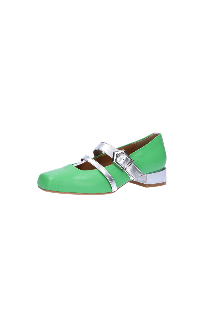 Aku Mary-Jane Loafers Yellow Green
