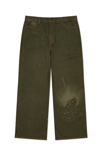 Laser-engraved Strange Landing Pants by IOEDLE featuring unique design details and comfortable fit, shown in this product image.