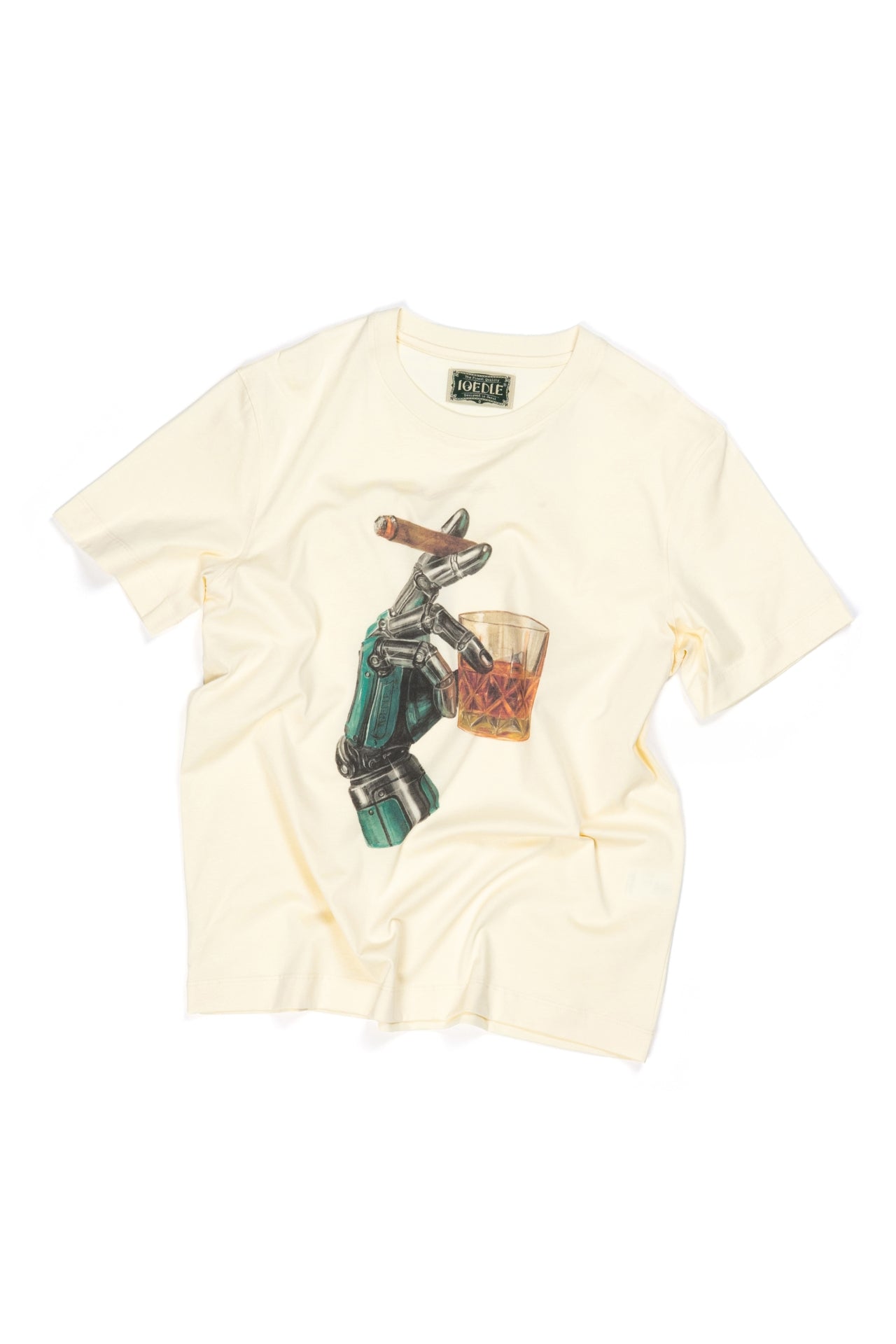 Empty.exe T-shirt by IOEDLE, casual black tops with minimalist design, displayed on a hanger.