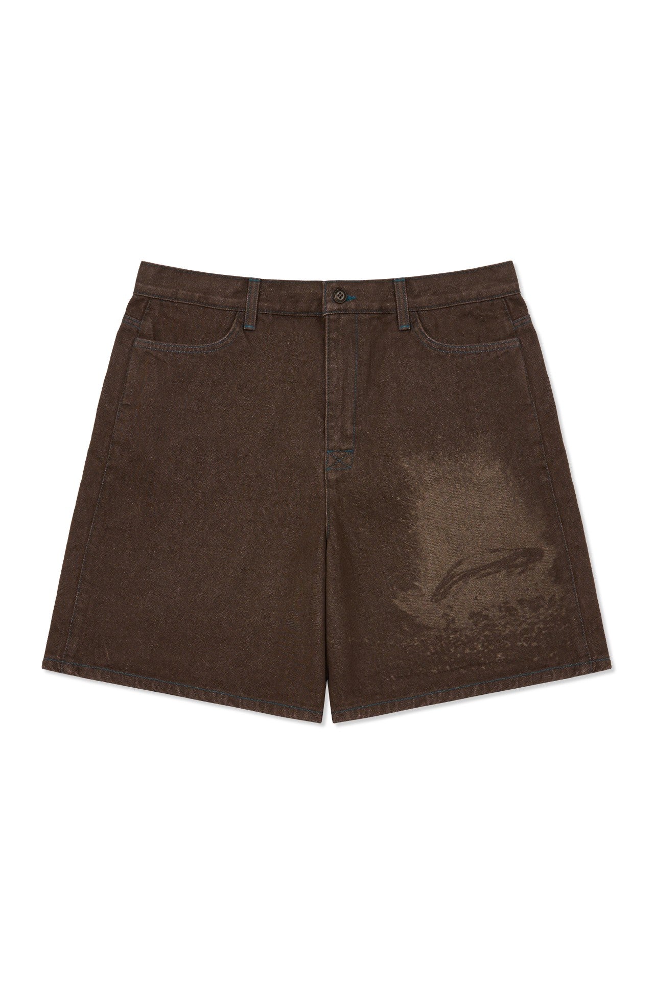 Laser-engraved IOEDLE Garden of Impact shorts with detailed design, casual fit, and comfortable fabric for outdoor wear.