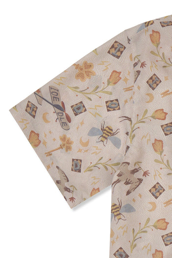 IOEDLE Garden of Science short-sleeve shirt featuring colorful science-themed graphics on a comfortable fabric.