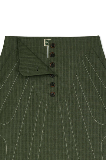 IOEDLE stitched stream skirt, stylish midi skirt with stitched detailing, flowing fabric, perfect for casual or formal wear
