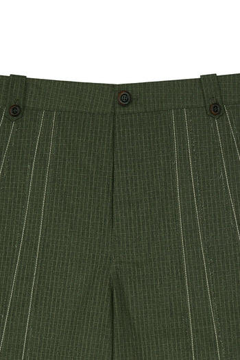 IOEDLE stitched stream shorts showing their relaxed fit, stitched detailing, and casual style on a neutral background.