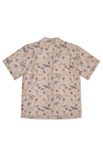 IOEDLE Garden of Science short-sleeve shirt featuring a colorful science-themed graphic on lightweight cotton fabric.