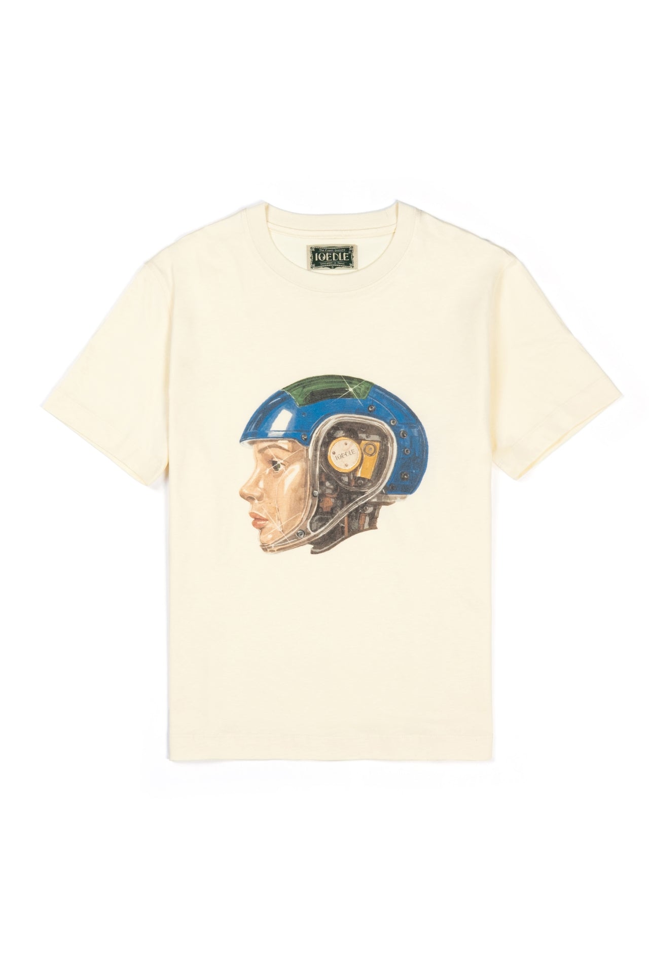 IOEDLE Tears.exe T-shirt, casual black top with graphic print, short sleeves, and round neckline, displayed on a plain background.
