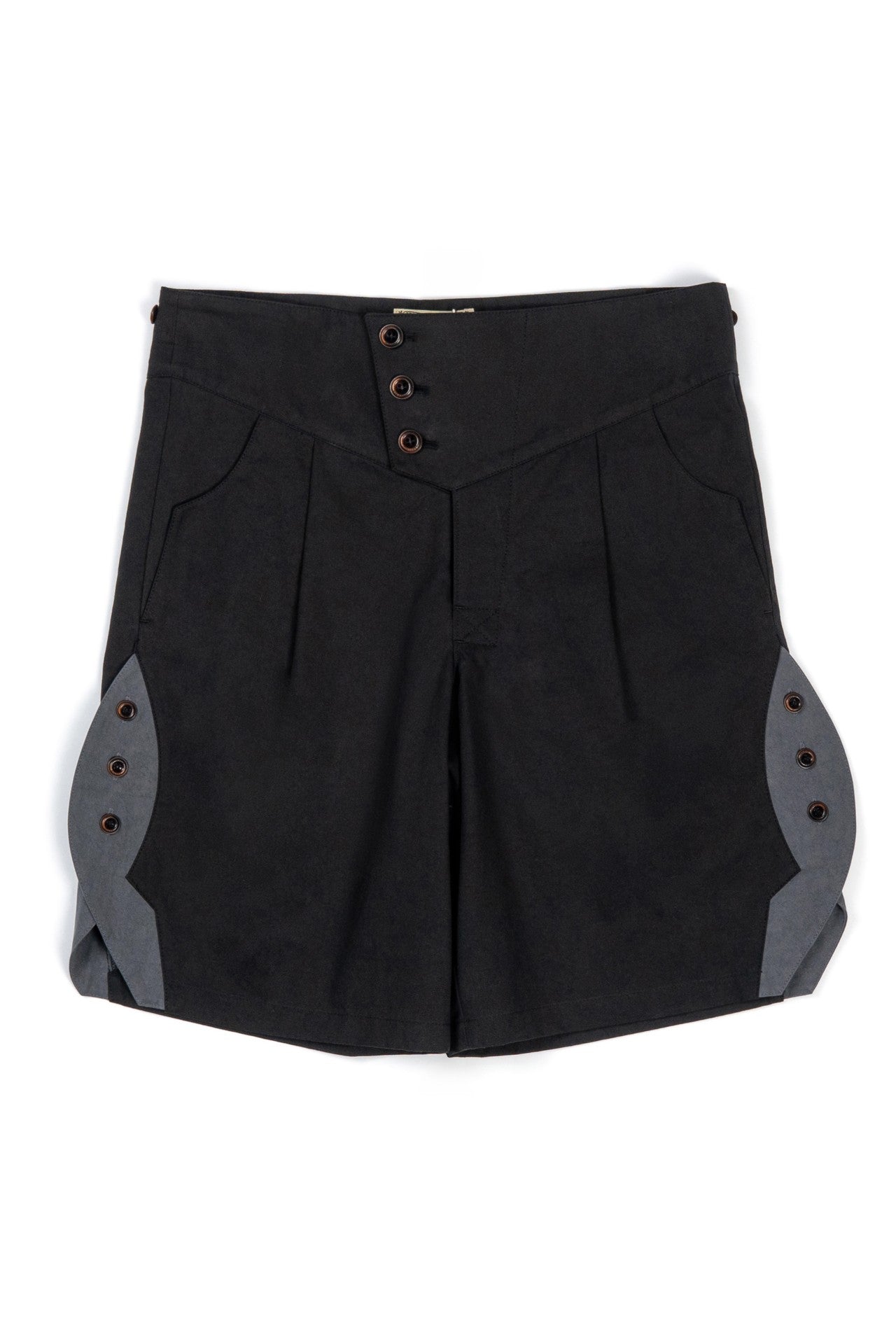 IOEDLE Rocket-Slit Shorts shown with high-waisted design, featuring slit details and lightweight fabric for a stylish summer look.