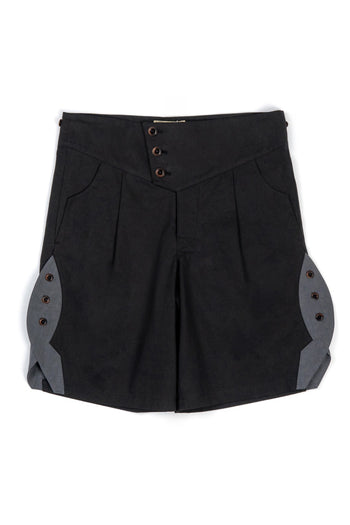 IOEDLE Rocket-Slit Shorts shown with high-waisted design, featuring slit details and lightweight fabric for a stylish summer look.