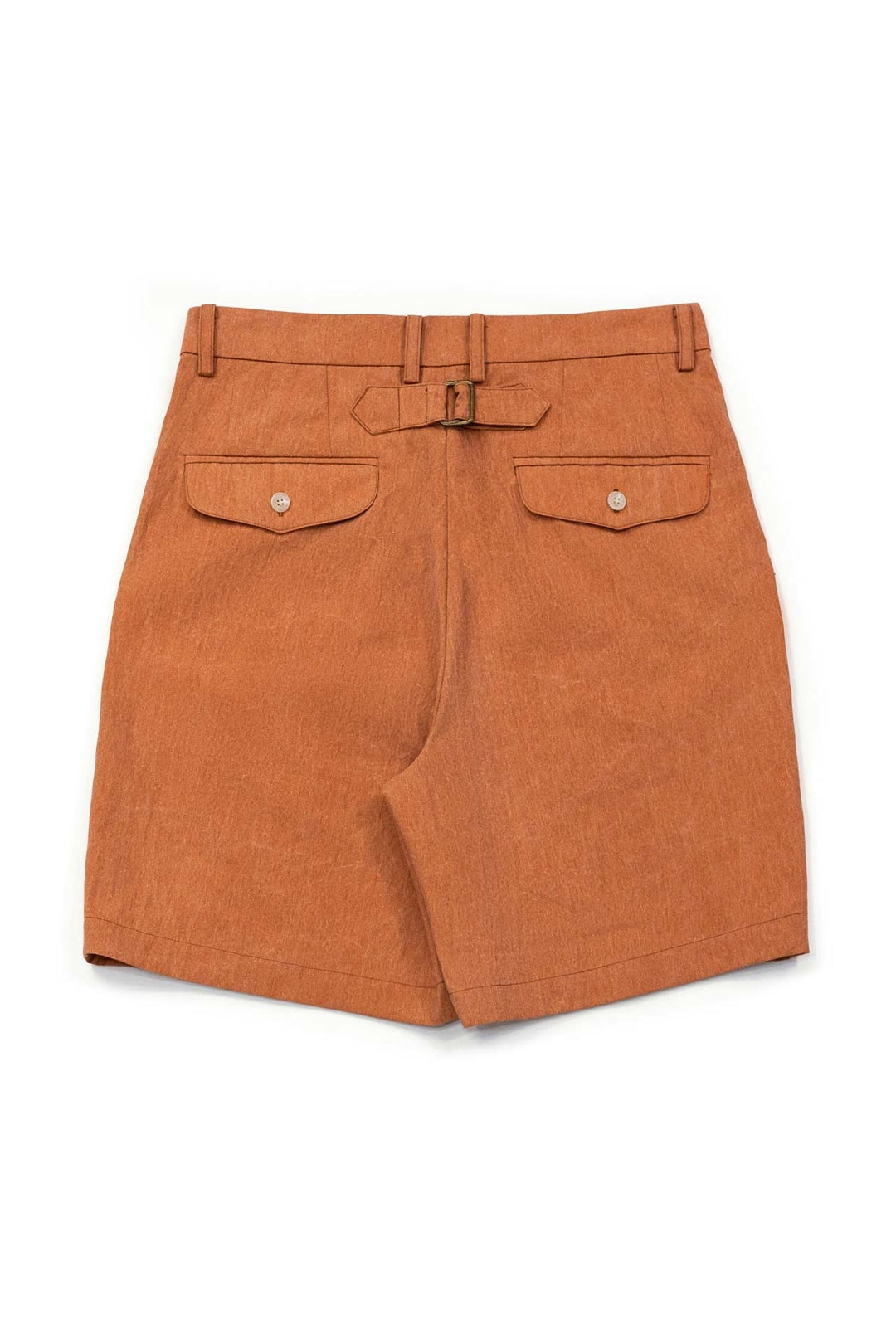 Vertical Pintucked Shorts Orange