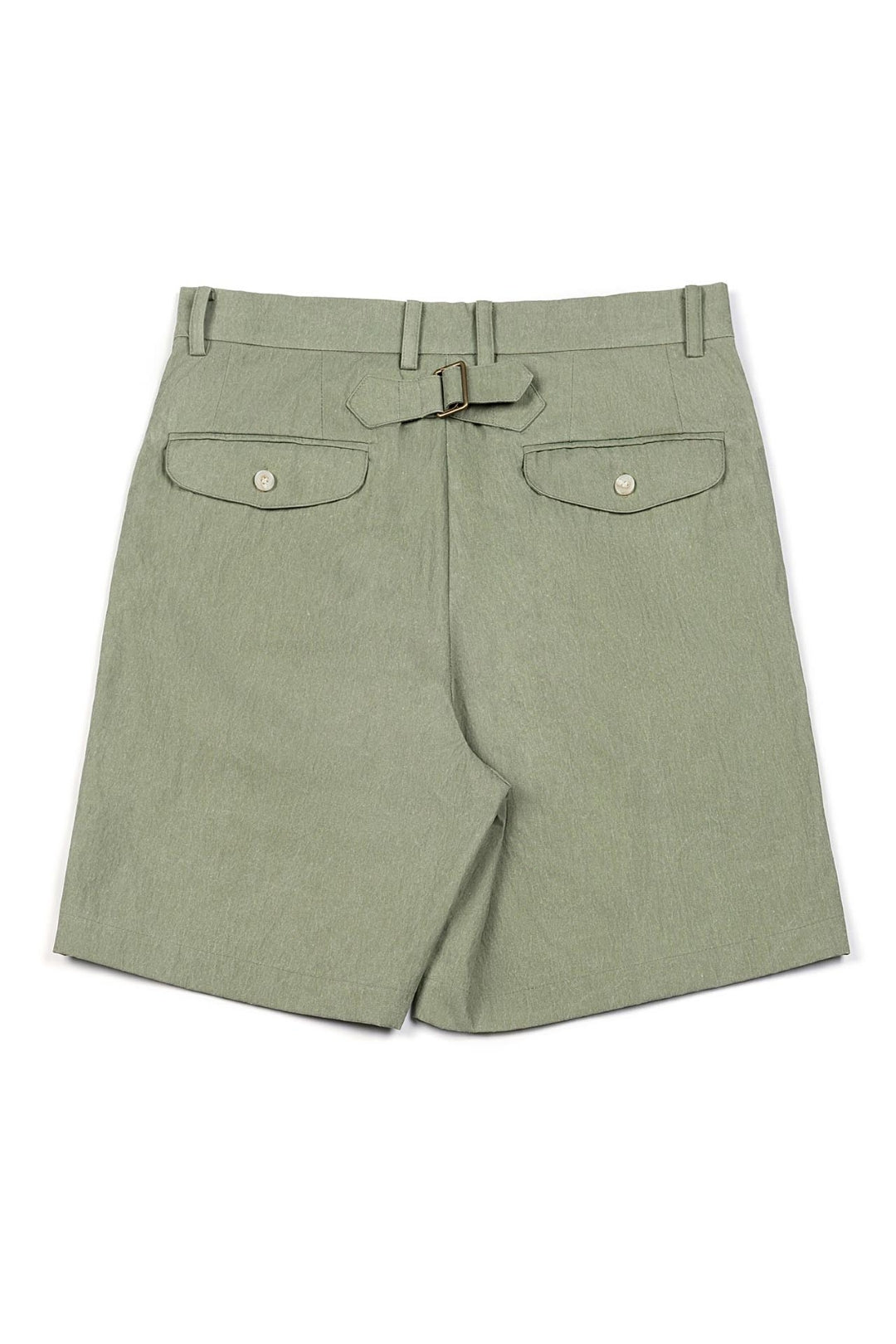 Vertical Pintucked Shorts Khaki
