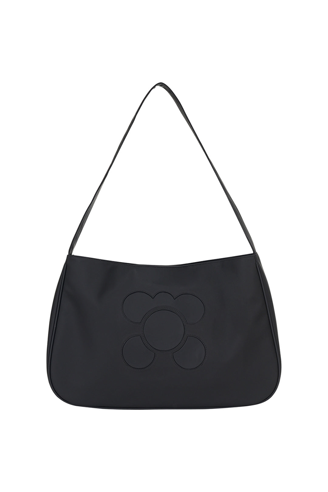 Black Packman Bag by LOVE CRAZY WILD MAN, featuring a compact design with adjustable strap and bold graphic print.
