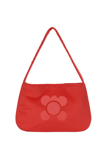 Red Packman Bag blazer by LOVE CRAZY WILD MAN featuring a playful Packman design with a tailored fit.