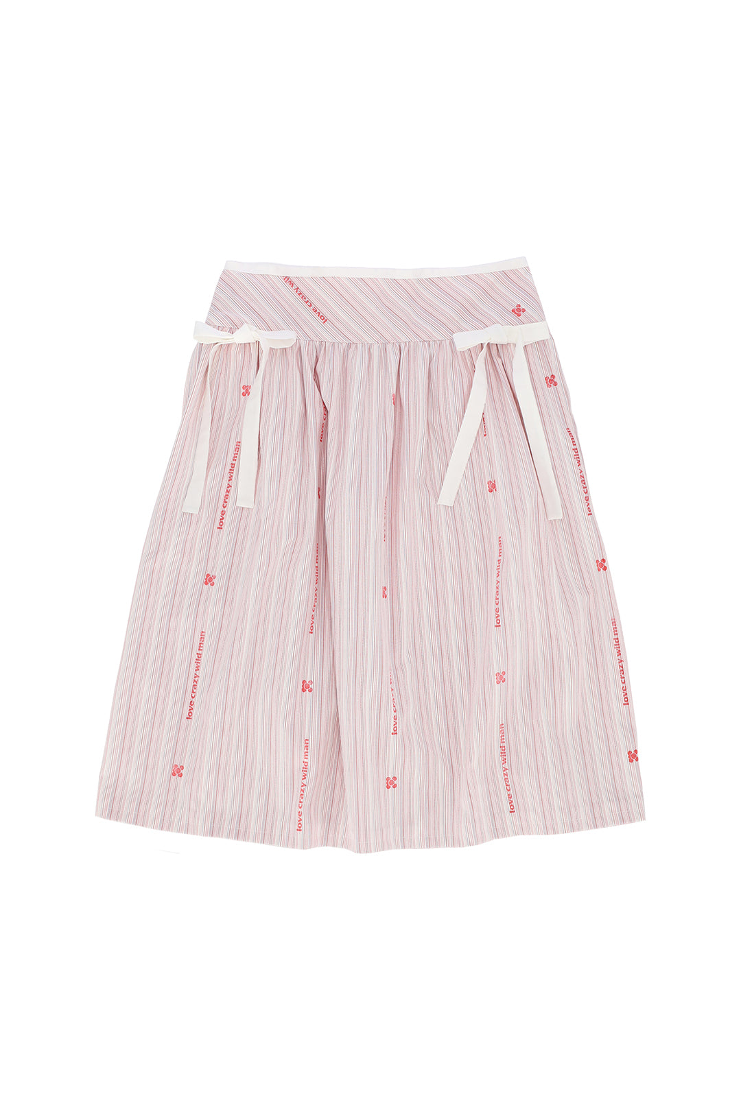 Love Crazy Wild Man balloon ribbed skirt shown in a flowing, tiered design with a high waist and textured fabric.