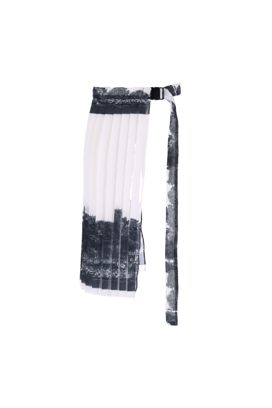 Tree Toile Pleats Wrap Skirt