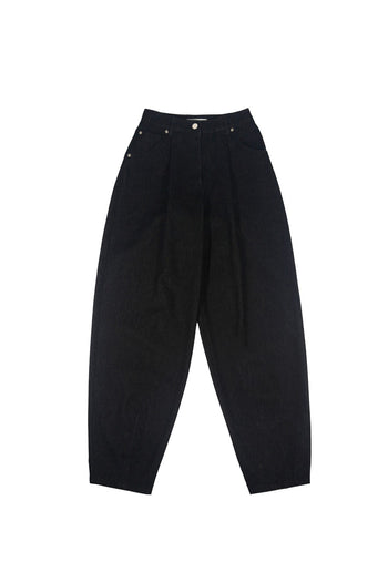Wavy denim pants by LOVE CRAZY WILD MAN featuring a trendy, textured wave pattern and classic denim style.