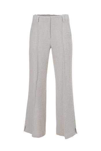 Ivory Bouncle Bell Bottoms from LOVE CRAZY WILD MAN, featuring a flared leg design and high-waisted fit, displayed on a model.