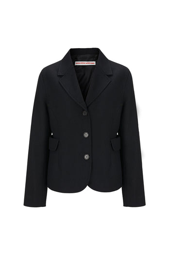 Black Pocket Jacket by LOVE CRAZY WILD MAN, stylish men's jacket with front pockets and modern design.