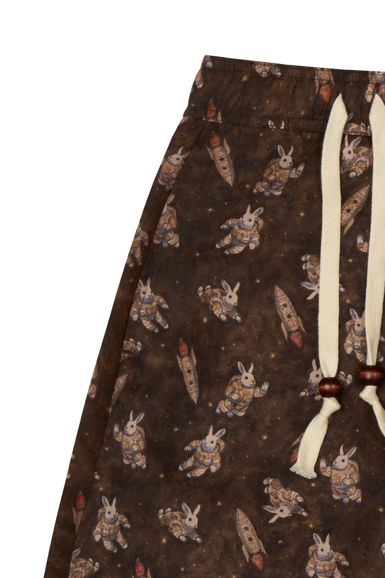 Porcelain Flight Shorts by IOEDLE, lightweight shorts with a sleek design, shown in a natural fabric and fit.