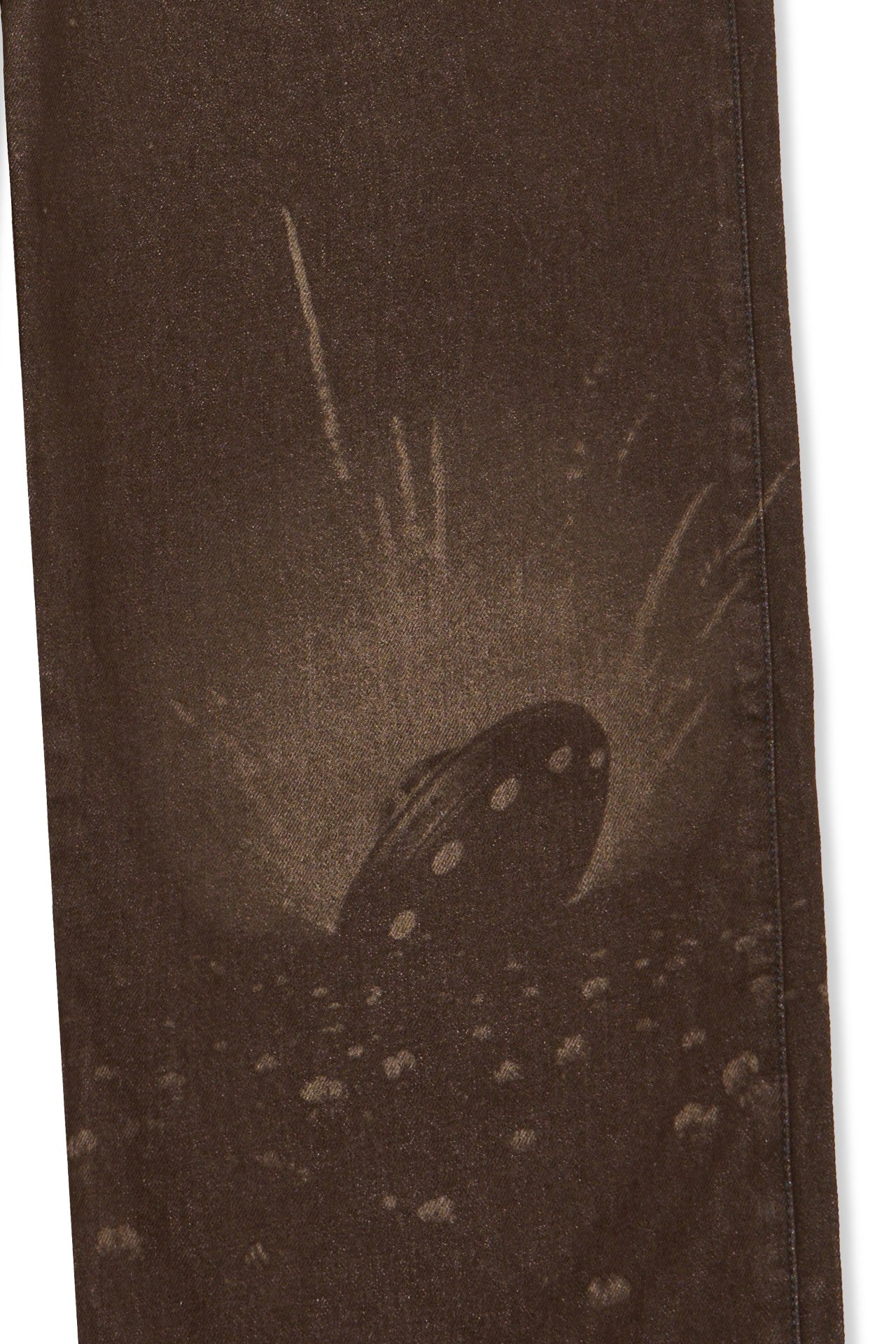 Laser-engraved Strange Landing Pants by IOEDLE featuring intricate designs on stylish casual pants.
