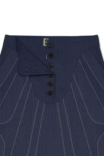 IOEDLE stitched stream skirt in soft fabric with detailed stitching, stylish and comfortable for everyday wear.