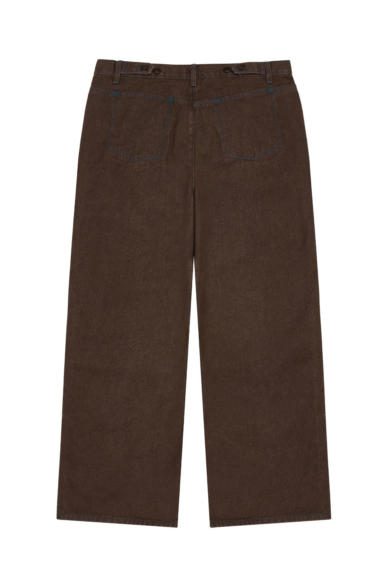 Laser-engraved pants by IOEDLE featuring intricate strange landing design, shown in a stylish front view.