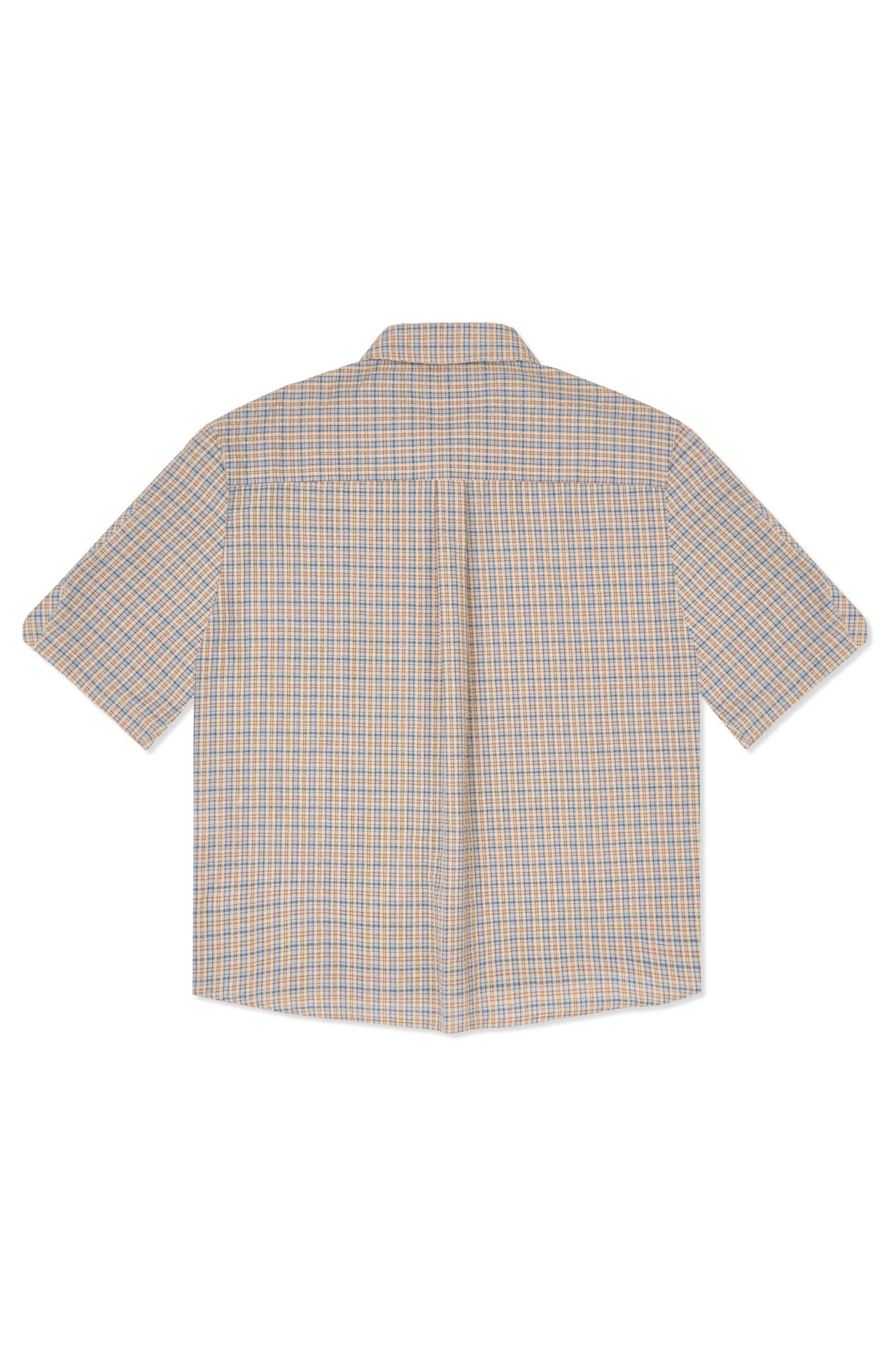 IOEDLE Rocket Slit Short-sleeve Shirt featuring a stylish design with slit details on a casual shirt for men or women.