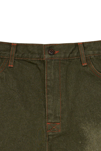 Laser-engraved shorts by IOEDLE featuring intricate garden impact design on lightweight casual shorts