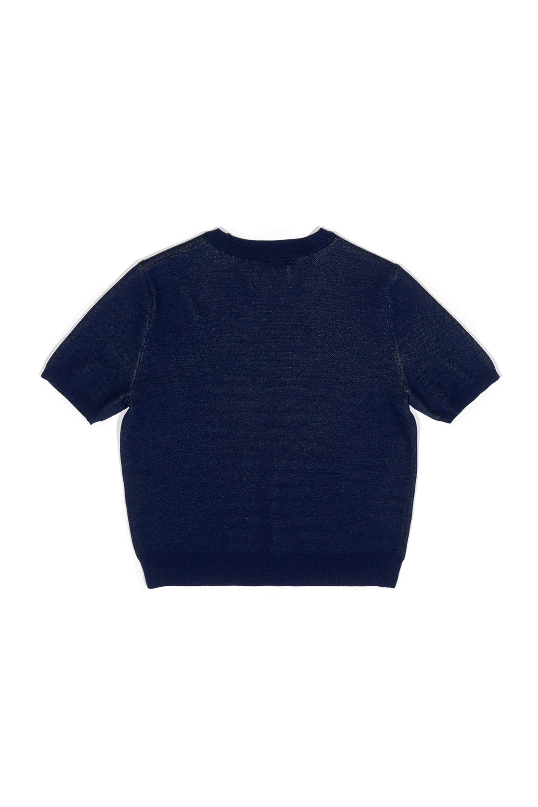 Wellbeing Sandwich Jacquard Crop Top Navy