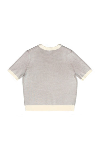 Wellbeing Sandwich Jacquard Crop Top Ivory