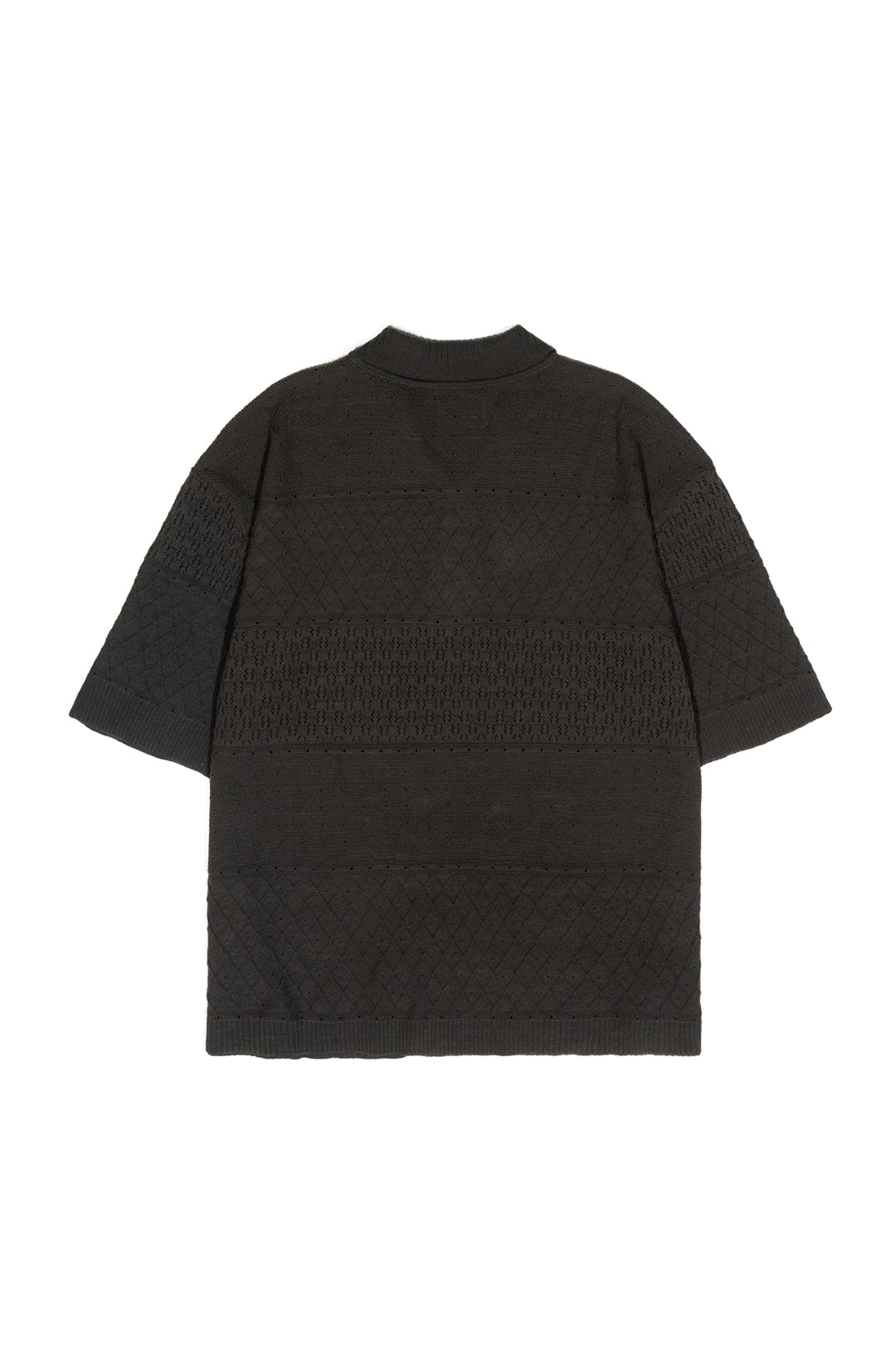 Fruit Basket Knitted Pollo Shirt Dark Grey