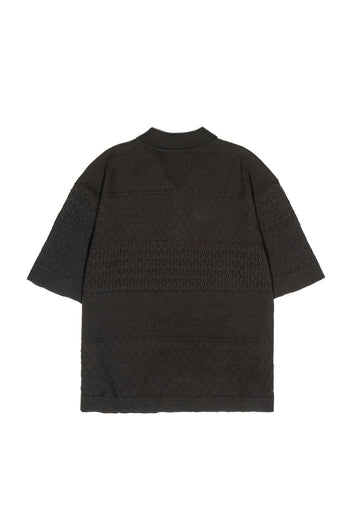 Fruit Basket Knitted Pollo Shirt Dark Grey