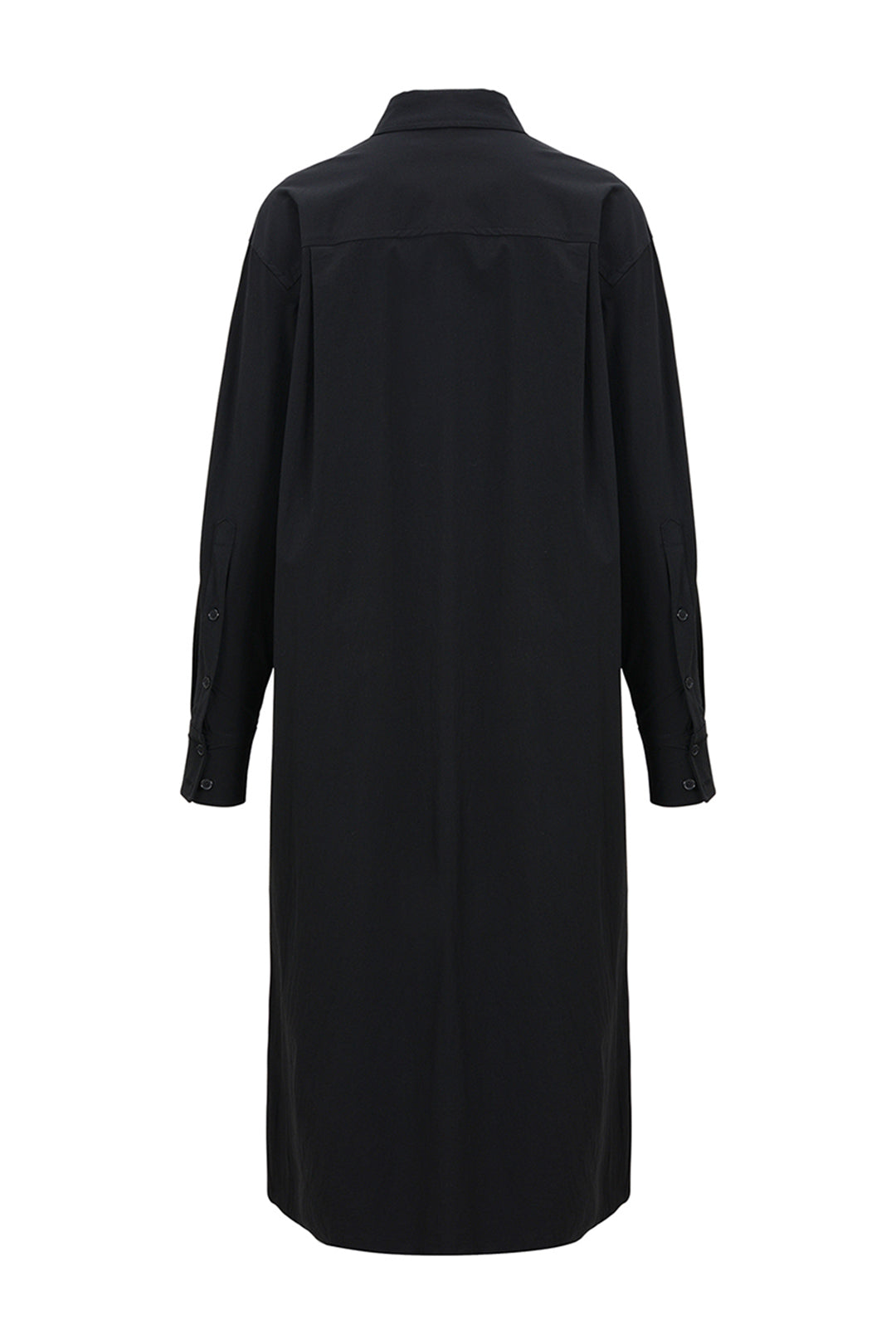 Black long shirt jumper by LOVE CRAZY WILD MAN, featuring a relaxed fit and soft fabric, perfect for casual wear.