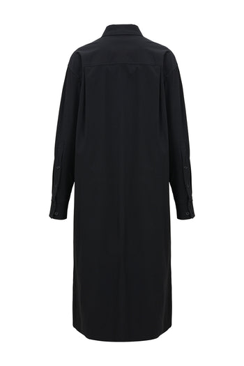 Black long shirt jumper by LOVE CRAZY WILD MAN, featuring a relaxed fit and soft fabric, perfect for casual wear.