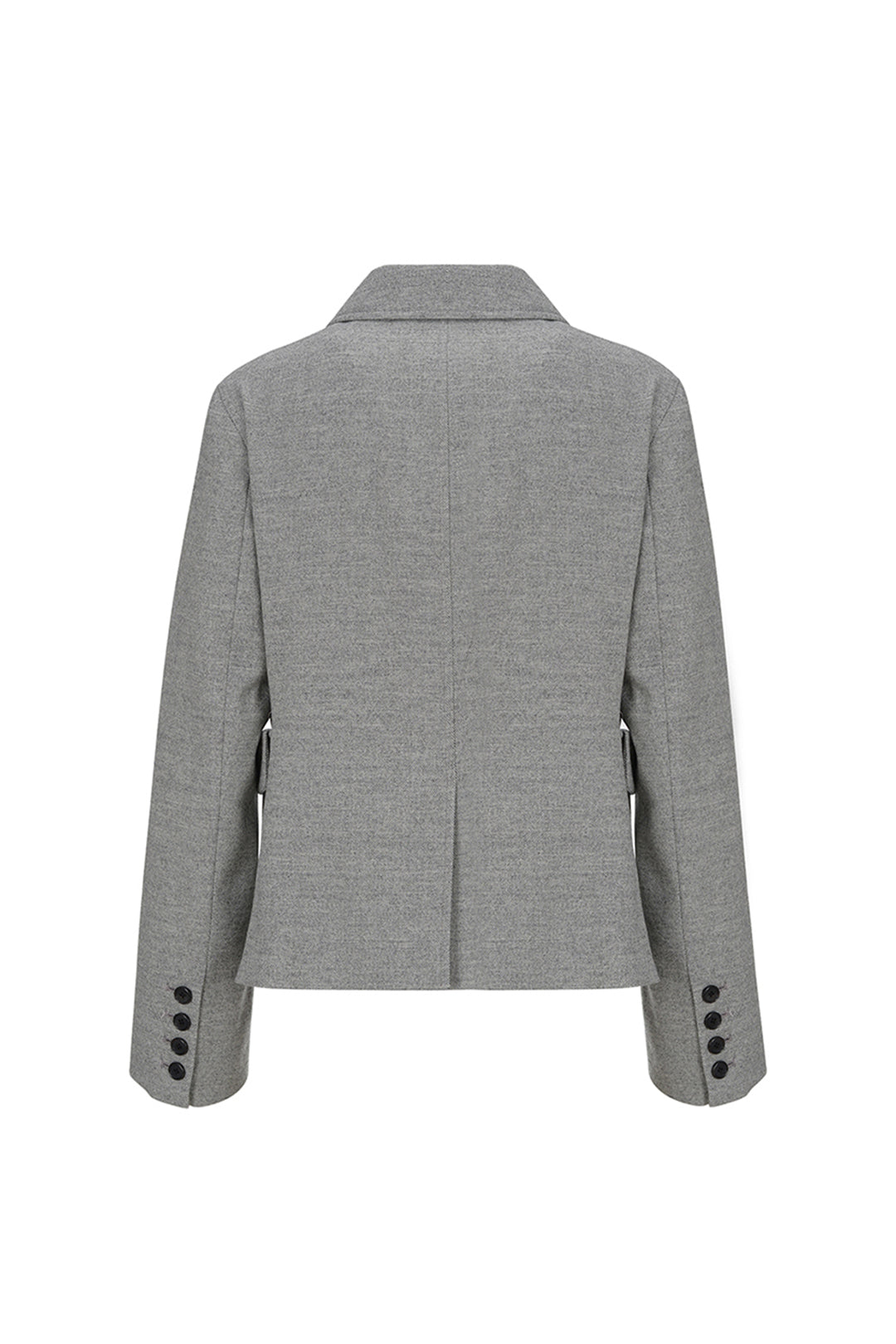 Melange gray Pocket Jacket by LOVE CRAZY WILD MAN, lightweight jacket with front pockets and casual style.