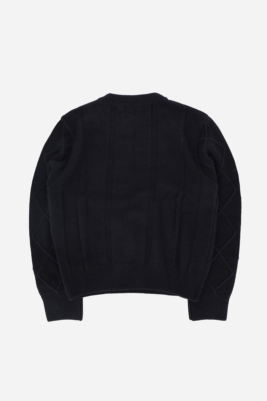Black LOVE CRAZY WILD MAN sweater featuring a cozy knit design and a relaxed fit, perfect for casual wear.