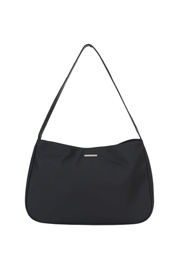 Black Packman Bag by LOVE CRAZY WILD MAN, stylish tote with graphic design, featuring a playful Pac-Man character.