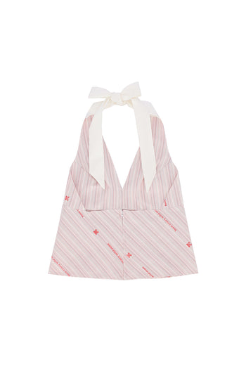 Backless Ribbon Top by LOVE CRAZY WILD MAN featuring a stylish open back and ribbon detail, perfect for trendy tops.