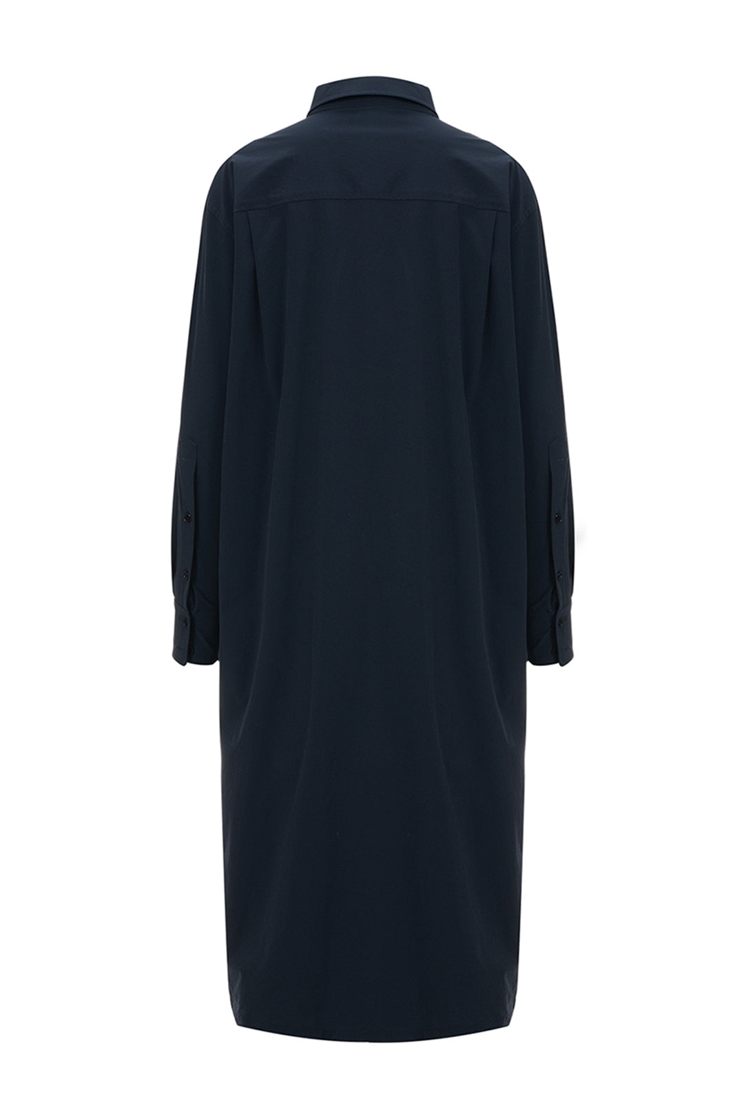 Navy long shirt jumper by LOVE CRAZY WILD MAN, casual shirt with a relaxed fit and button-front design.