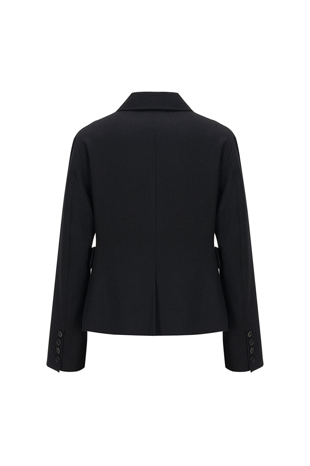 Black Pocket Jacket by LOVE CRAZY WILD MAN, stylish men's jacket with front pockets and modern design.