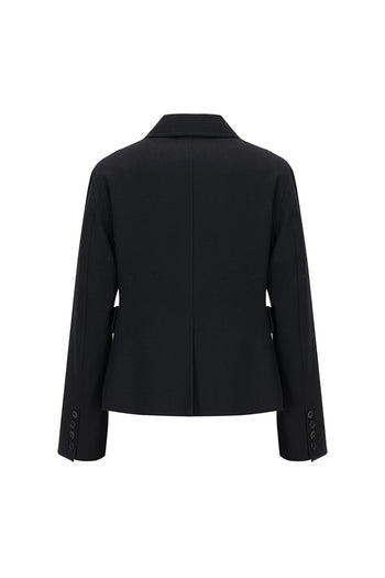 Black LOVE CRAZY WILD MAN Pocket Jacket with front pockets and zipper closure, casual and stylish outerwear for men.