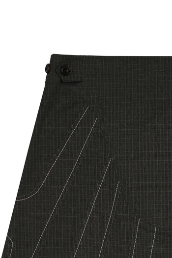 IOEDLE stitched stream skirt in soft fabric with stitched detailing, styled with a flowy silhouette and elegant design.