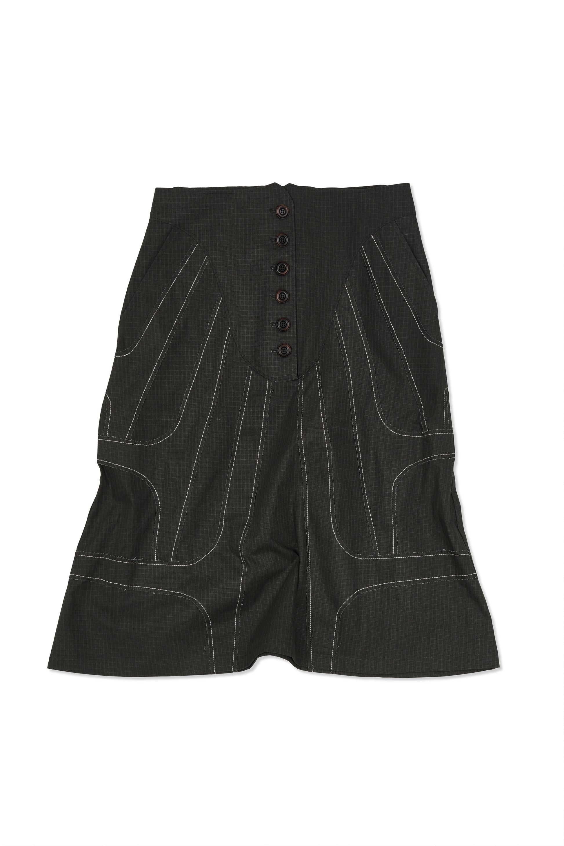 IOEDLE stitched stream skirt in soft fabric with stitched details, shown in a flowing, elegant design.