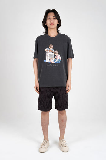 New Town Knit Shorts Charcoal