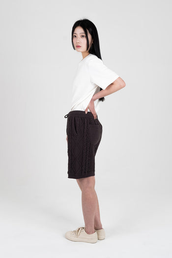 New Town Knit Shorts Charcoal