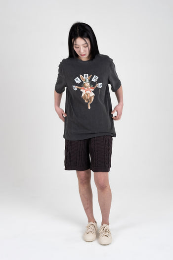 New Town Knit Shorts Charcoal