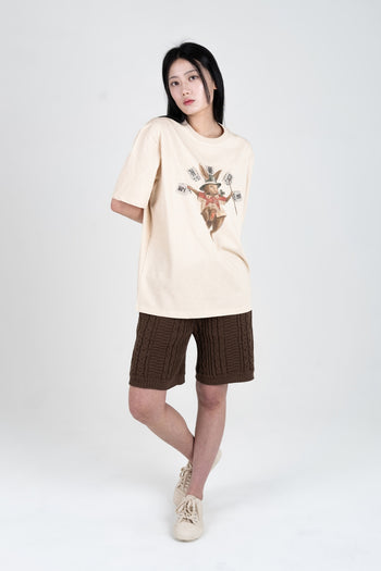 New Town Knit Shorts Brown