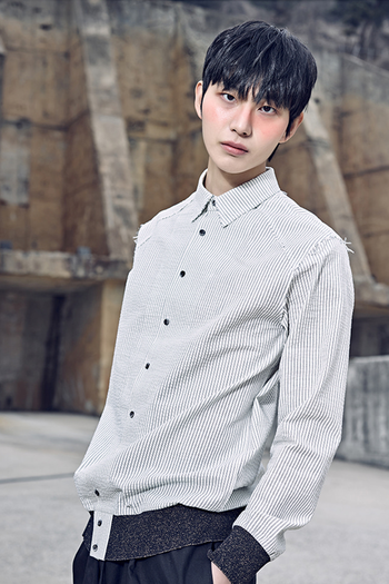 Ribbed Hem Stripe Shirt