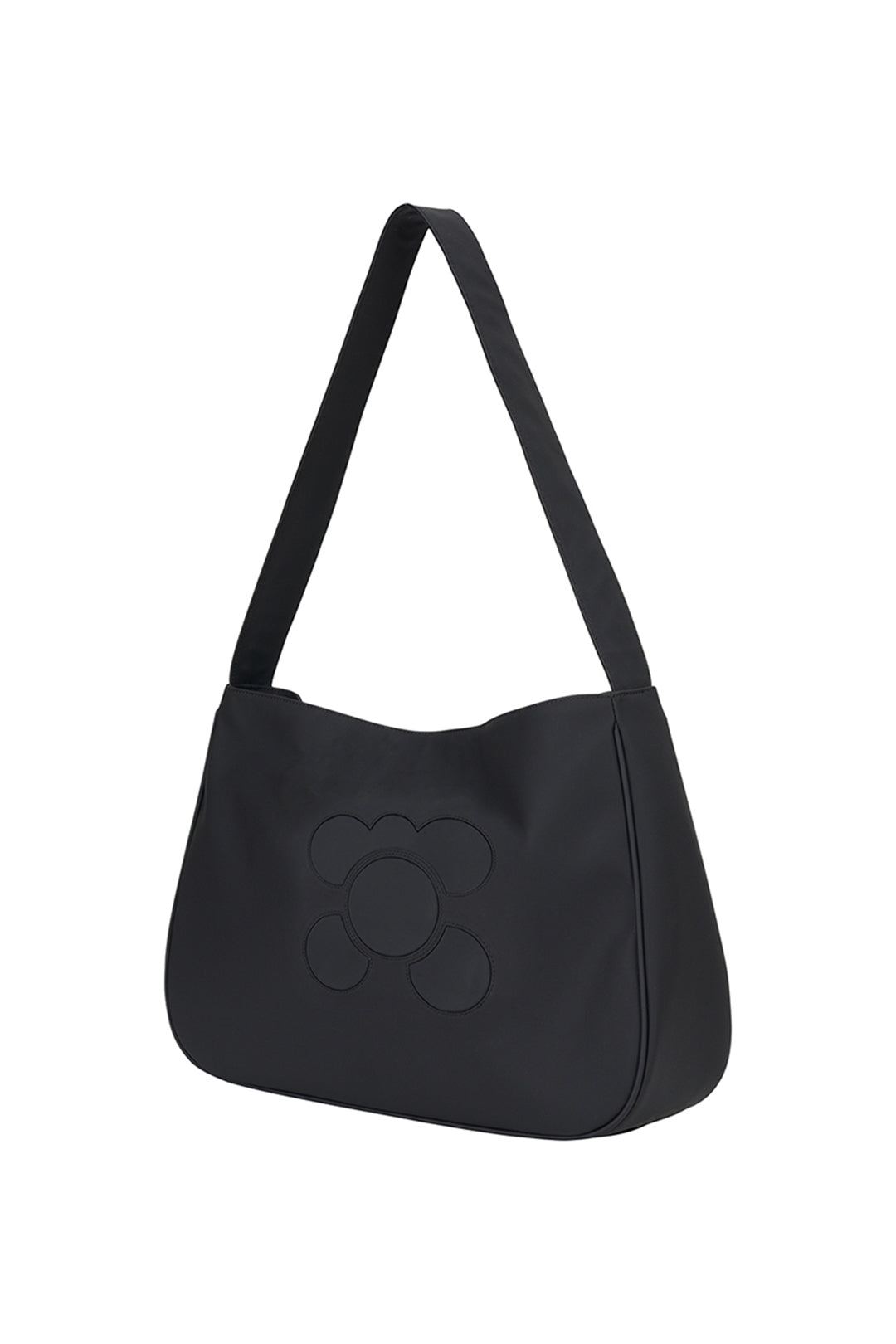 Black Packman Bag by LOVE CRAZY WILD MAN, showing front view with adjustable straps and spacious interior.