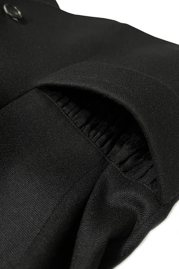 Black LOVE CRAZY WILD MAN Pocket Jacket with multiple front pockets, casual style, and lightweight fabric for everyday wear.